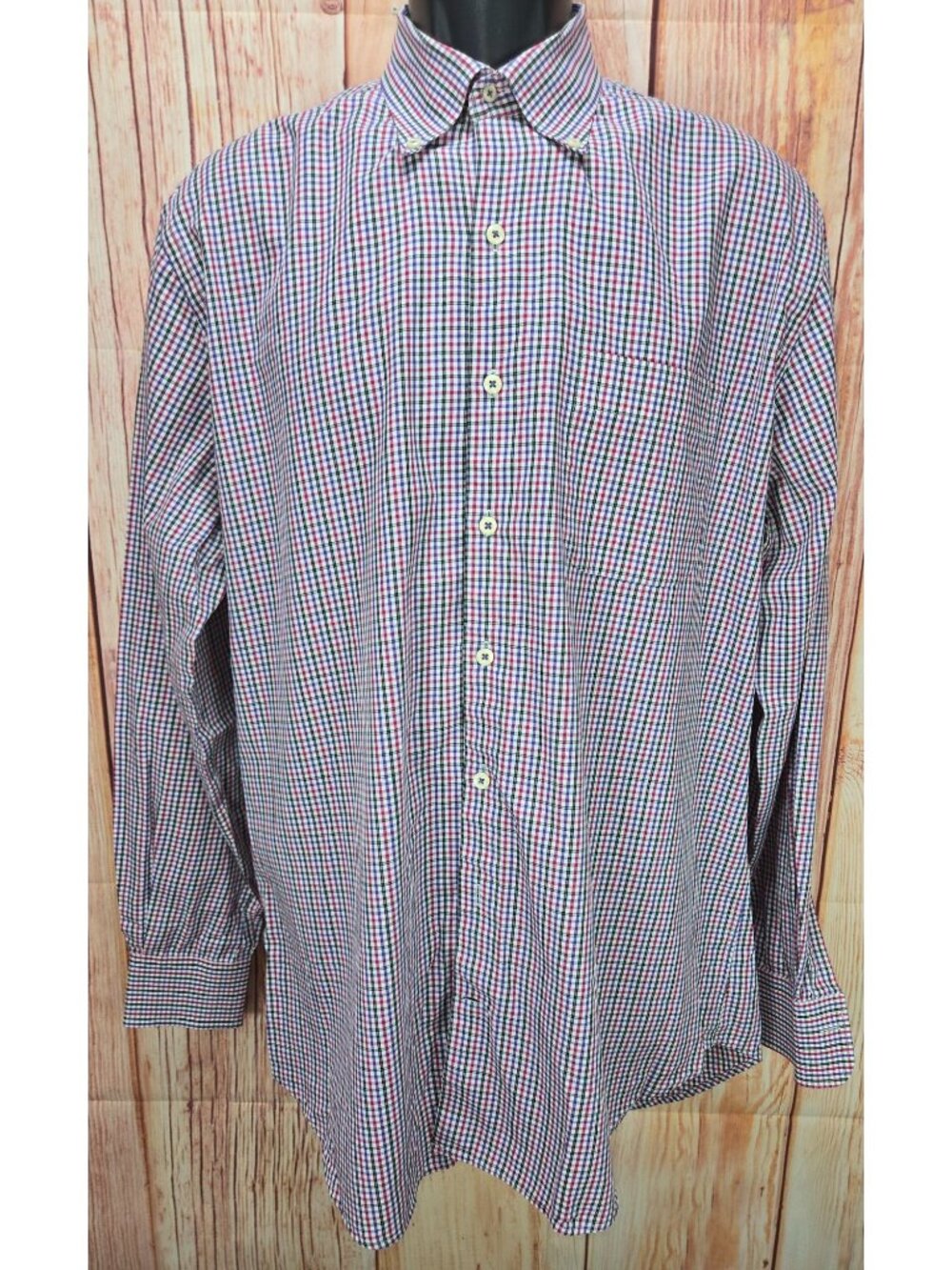 Peter Millar Mens Check Long Sleeve Shirt Large - Picture 2 of 6